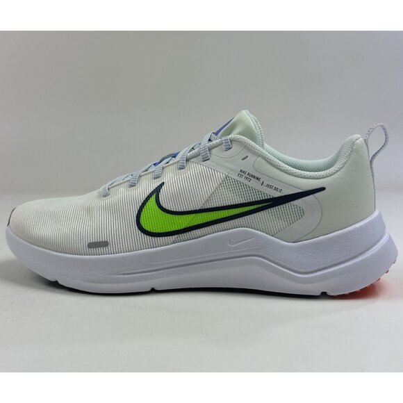 Nike Downshifter 12 Womens White Green Running Shoes Sneakers Low DD9294-104 - Picture 6 of 10